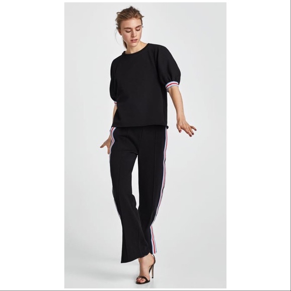 Zara Pants - Zara Collection 2 Piece Top & Track Pants Stripe